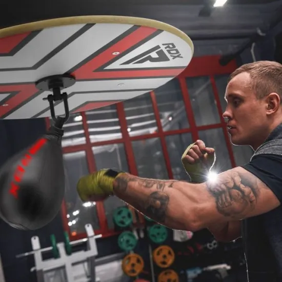 Пневмогруша боксерская RDX F6 KARA SPEED BALL + swivel Matte Red