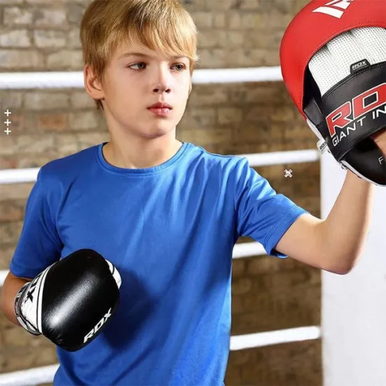 Боксерські рукавиці RDX 4B Robo Kids Red/Black 6 унцій