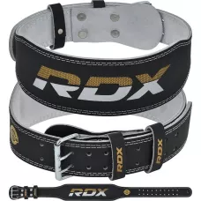 Пояс для тяжелой атлетики RDX 4 кожаный Black Gold M