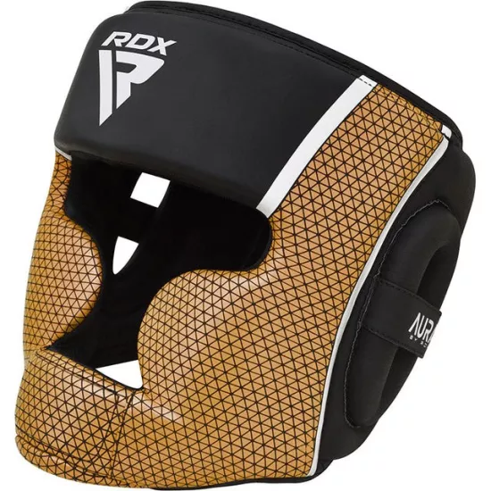 Боксерський шолом RDX AURA PLUS T-17 Black Golden S