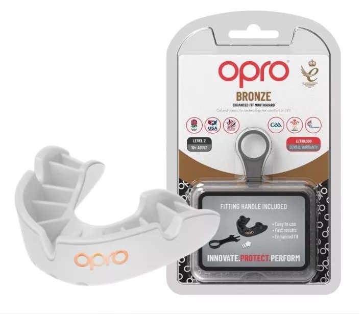Капа OPRO Bronze White (art.102501004)-взрослая