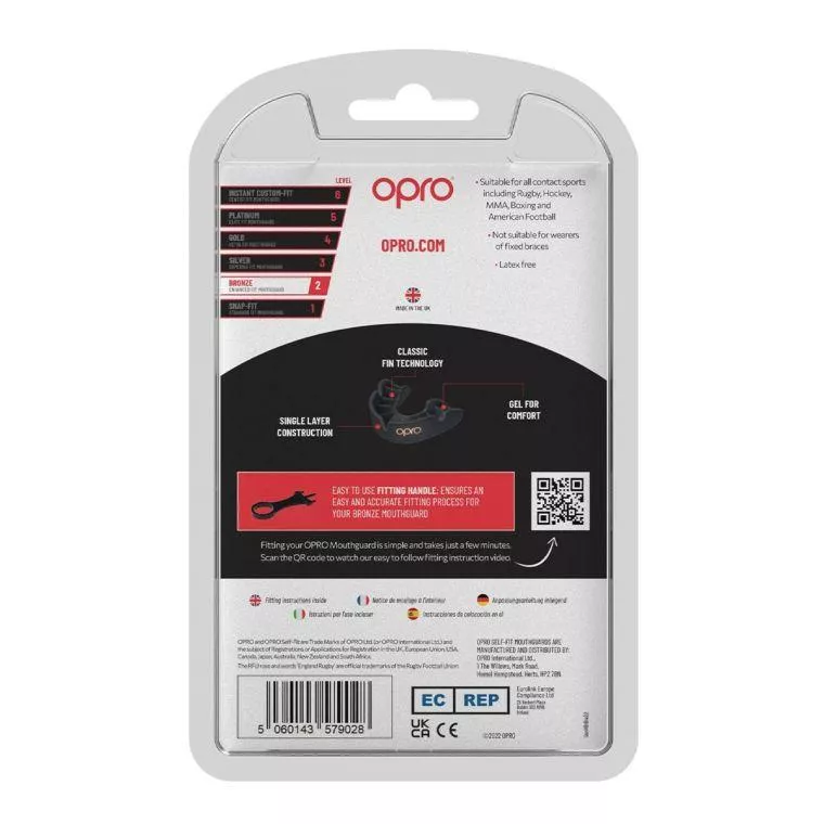 Капа OPRO Bronze White (art.102501004)-взрослая