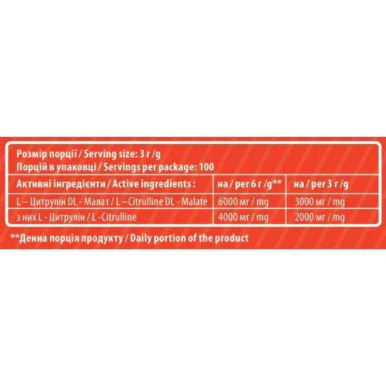 Цитрулін Sporter Citrulline Malate-300 гр