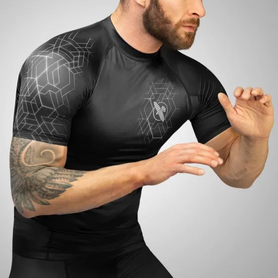 Рашгард Hayabusa Geo Short Sleeve Grey-S