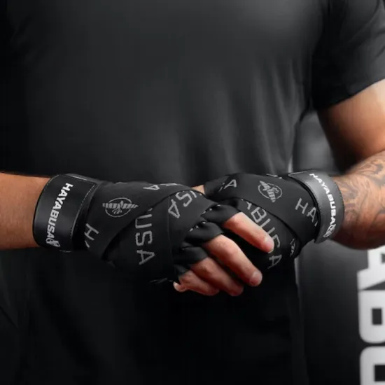 Боксерские бинты Hayabusa Deluxe Handwraps Black 4,57м