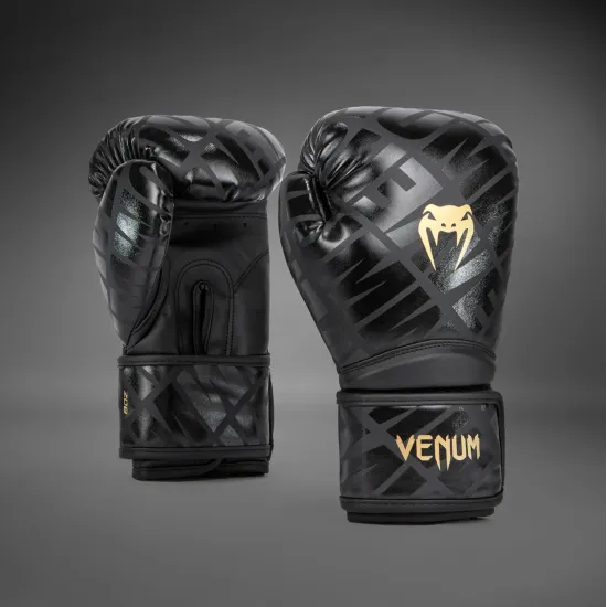 Боксерские перчатки Venum Contender 1.5 XT Black/Gold-10 унций