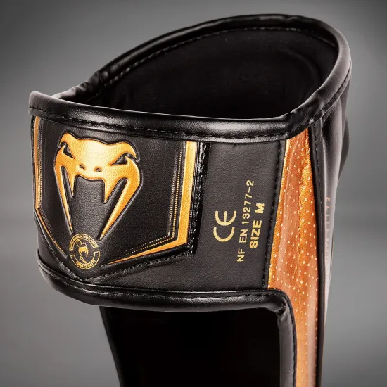 Защита ног Venum Elite Evo Shinguards Black/Bronze-M