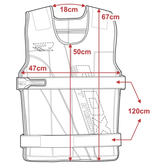 Жилет утяжелительный RDX Red 18 кг