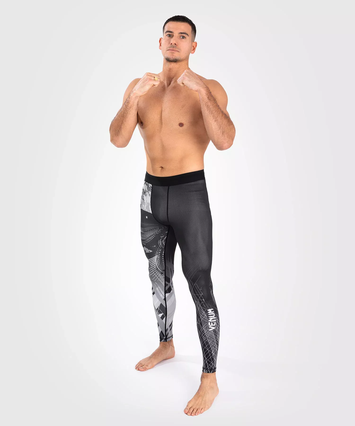 Компресійні штани Venum Gorilla Jungle Spats Black/White-S