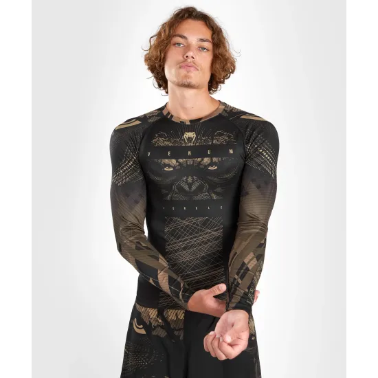 Рашгард Venum Gorilla Jungle Rashguards Long Sleeves Black/Sand-S