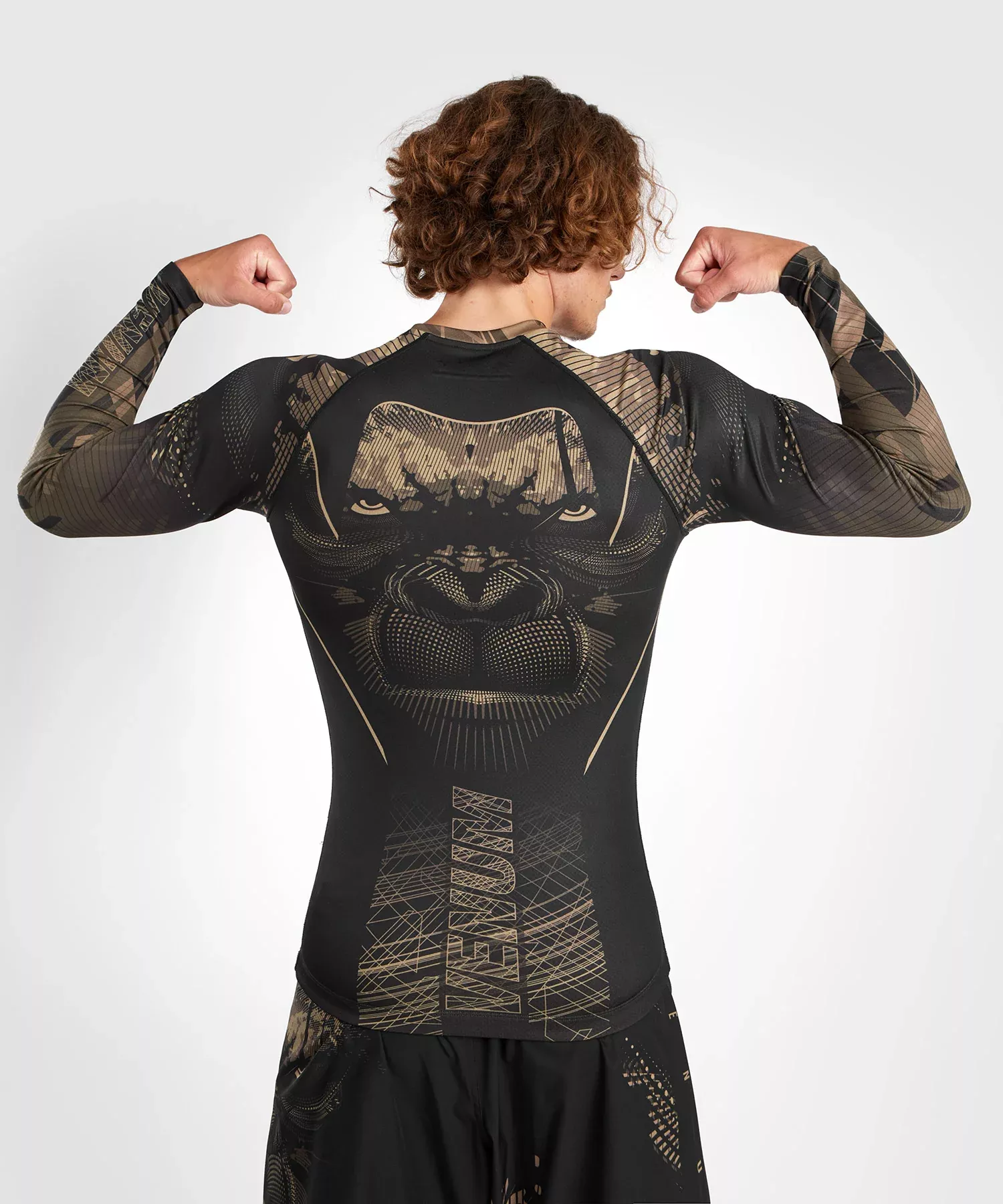 Рашгард Venum Gorilla Jungle Rashguards Long Sleeves Black/Sand-S