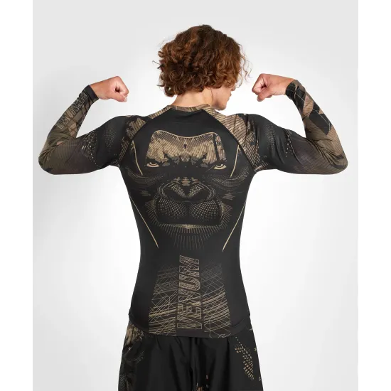 Рашгард Venum Gorilla Jungle Rashguards Long Sleeves Black/Sand-S