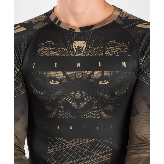 Рашгард Venum Gorilla Jungle Rashguards Long Sleeves Black/Sand-S