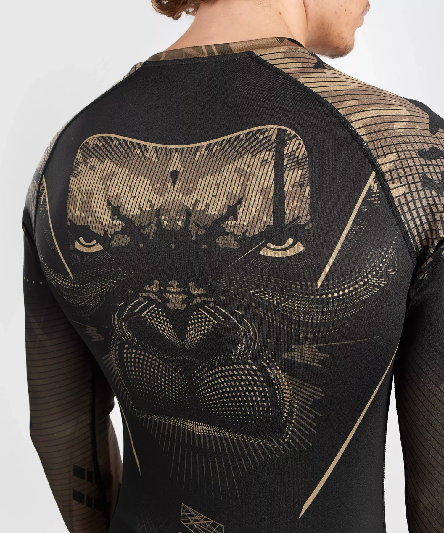 Рашгард Venum Gorilla Jungle Rashguards Long Sleeves Black/Sand-S