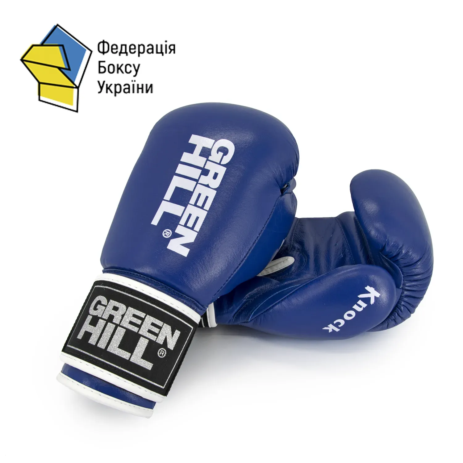 Боксерские перчатки Green Hill KNOCK ФБУ Синие-10