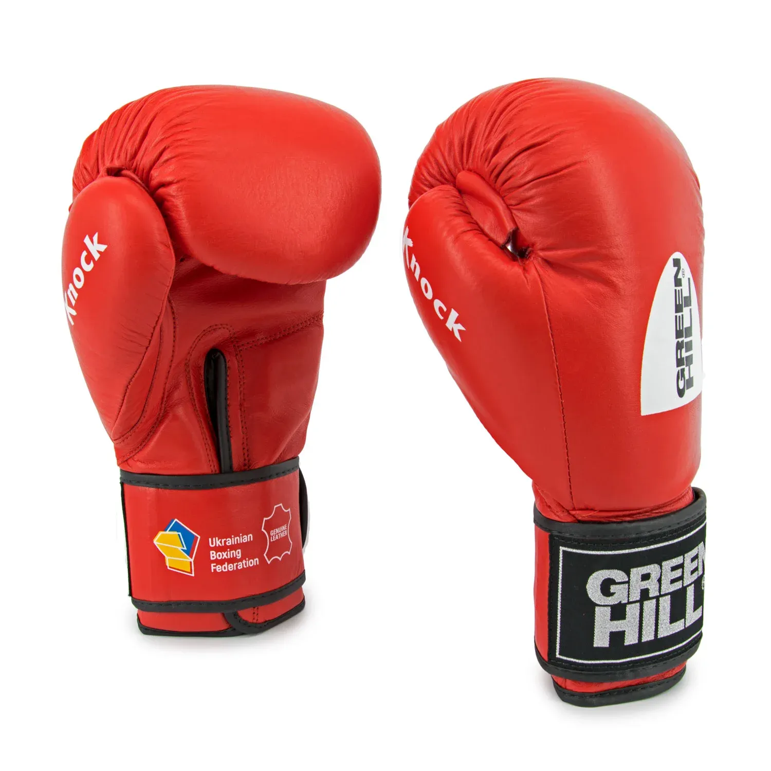 Боксерські рукавички Green Hill KNOCK ФБУ Червоні-10