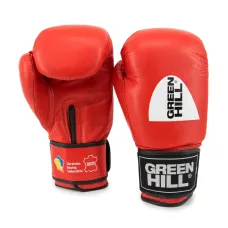 Боксерські рукавички Green Hill KNOCK ФБУ Червоні-12