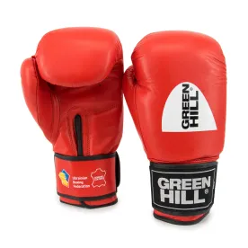 Боксерські рукавички Green Hill KNOCK ФБУ Червоні-10