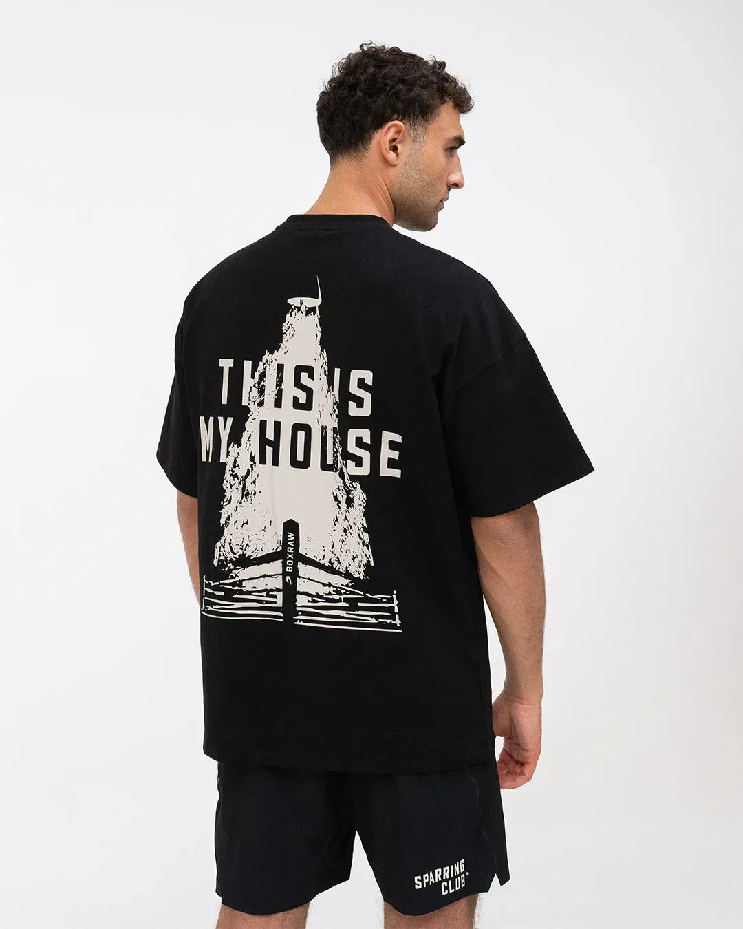 Футболка Boxraw This Is My House Oversized Чорна-S