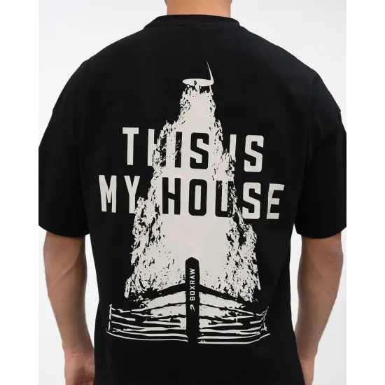Футболка Boxraw This Is My House Oversized Чорна-S