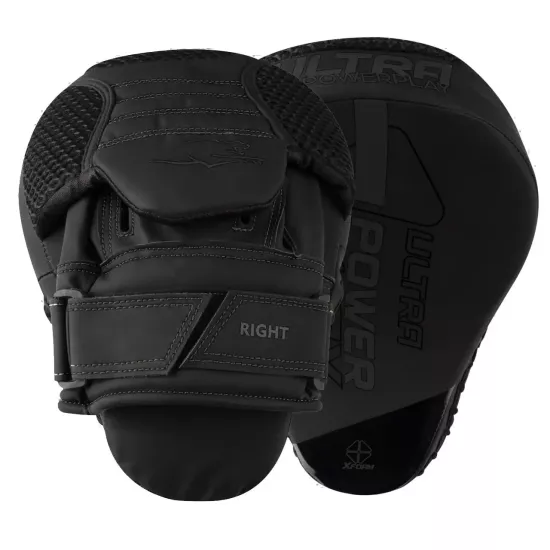 Лапи боксерські PowerPlay 3044 Pro Carbon Ultra Series Чорні PU [пара]