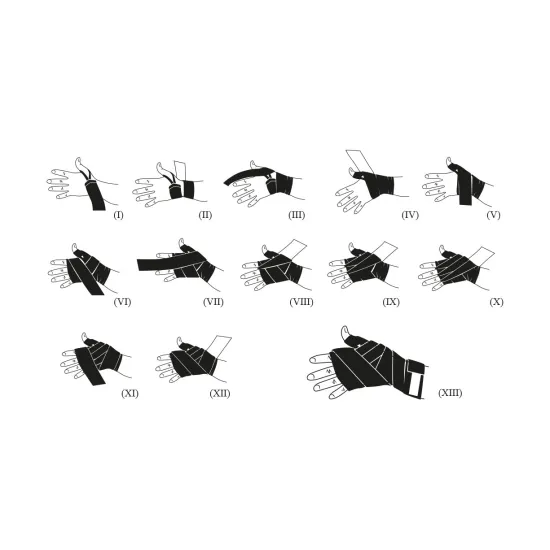 Бинты боксерские Leone Black 4,5м
