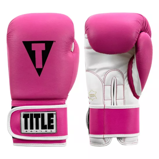 Перчатки для бокса TITLE Pro Style Leather Training Gloves 3.0 Pink-10