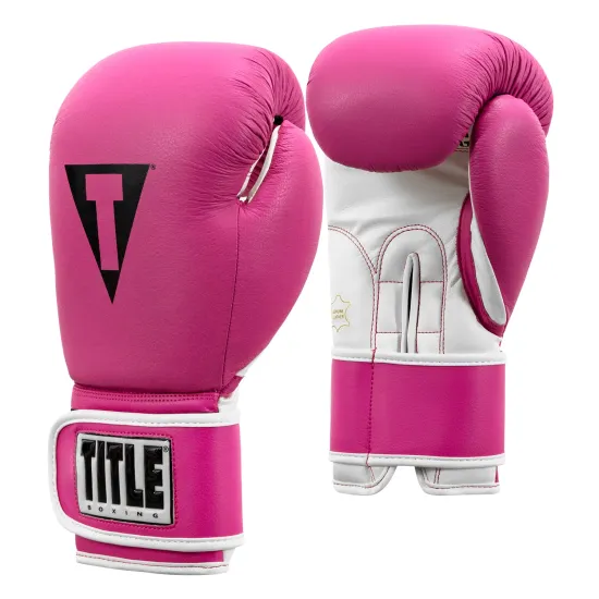 Перчатки для бокса TITLE Pro Style Leather Training Gloves 3.0 Pink-10