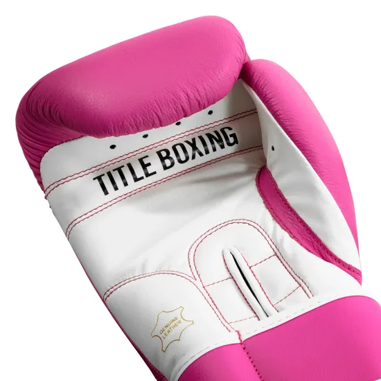 Перчатки для бокса TITLE Pro Style Leather Training Gloves 3.0 Pink-10