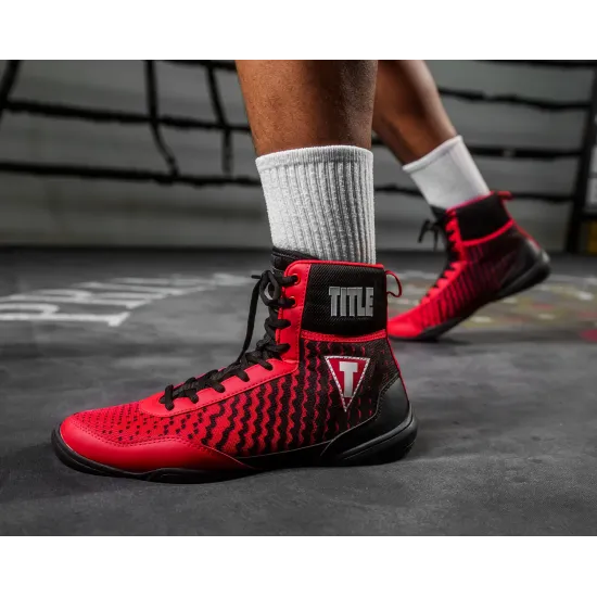 Боксерки TITLE Predator II Boxing Shoes 2.0 Black/Red-40