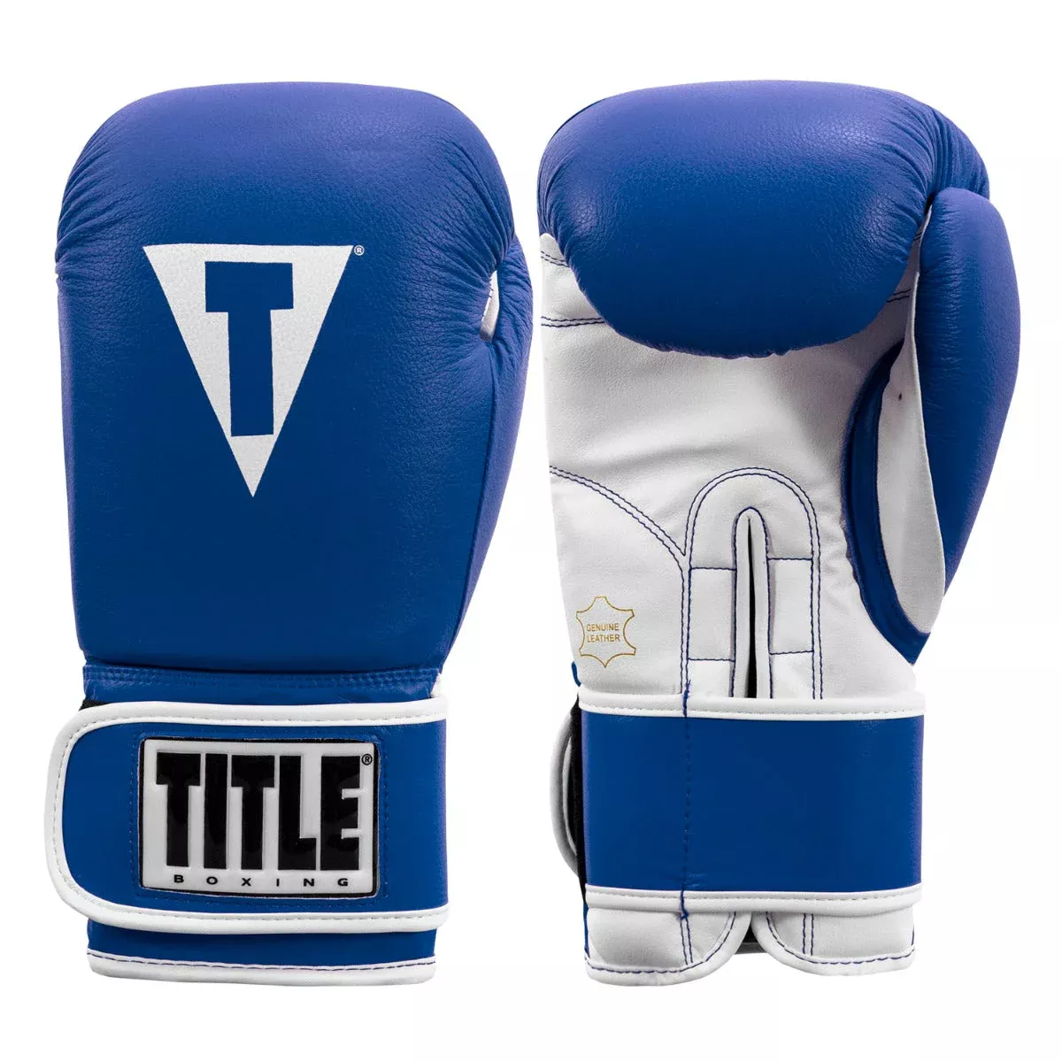 Рукавички для боксу TITLE Pro Style Leather Training Gloves 3.0 Blue-12