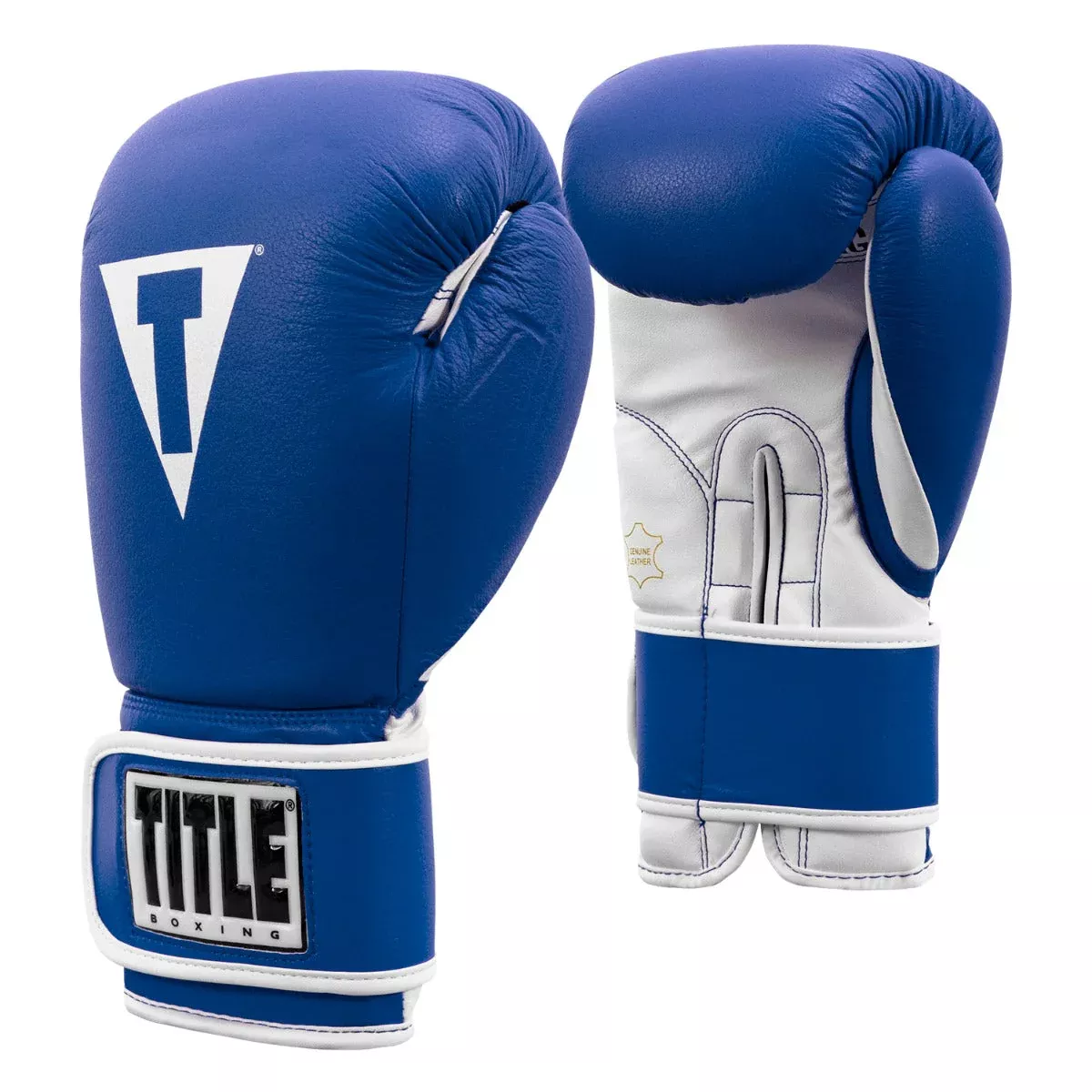 Рукавички для боксу TITLE Pro Style Leather Training Gloves 3.0 Blue-12