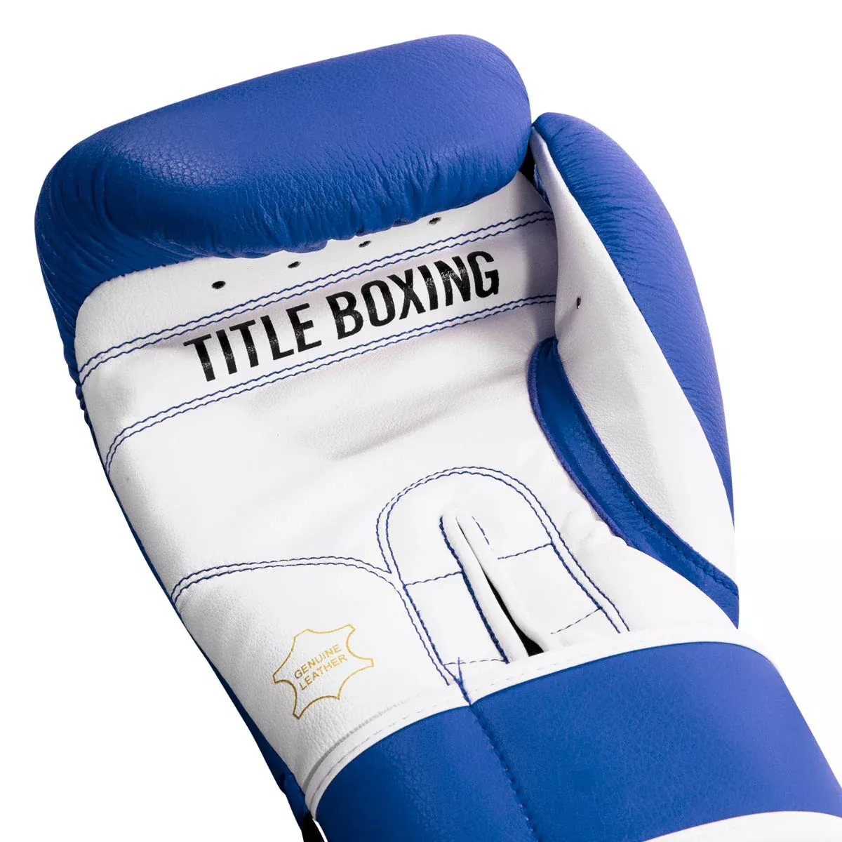 Рукавички для боксу TITLE Pro Style Leather Training Gloves 3.0 Blue-12