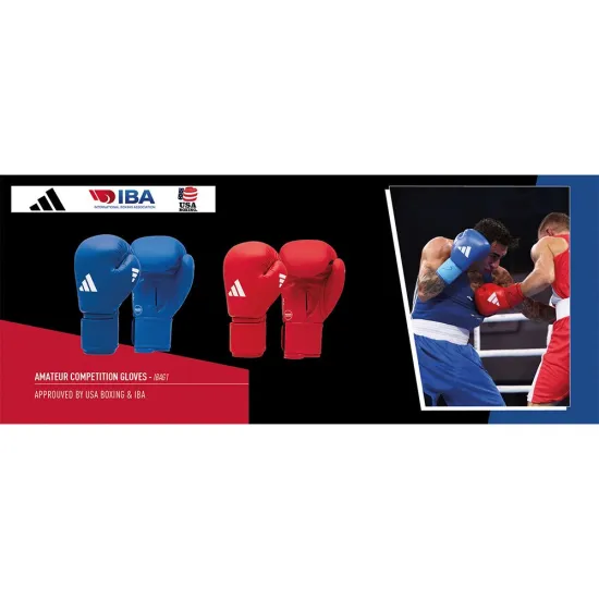 Боксерскі рукавиці ADIDAS IBA Blue-10 унцій