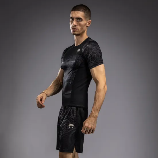 Рашгард Venum G-Fit Air Men's Short Sleeve Rashguard Deep Black/Desert Sand-S