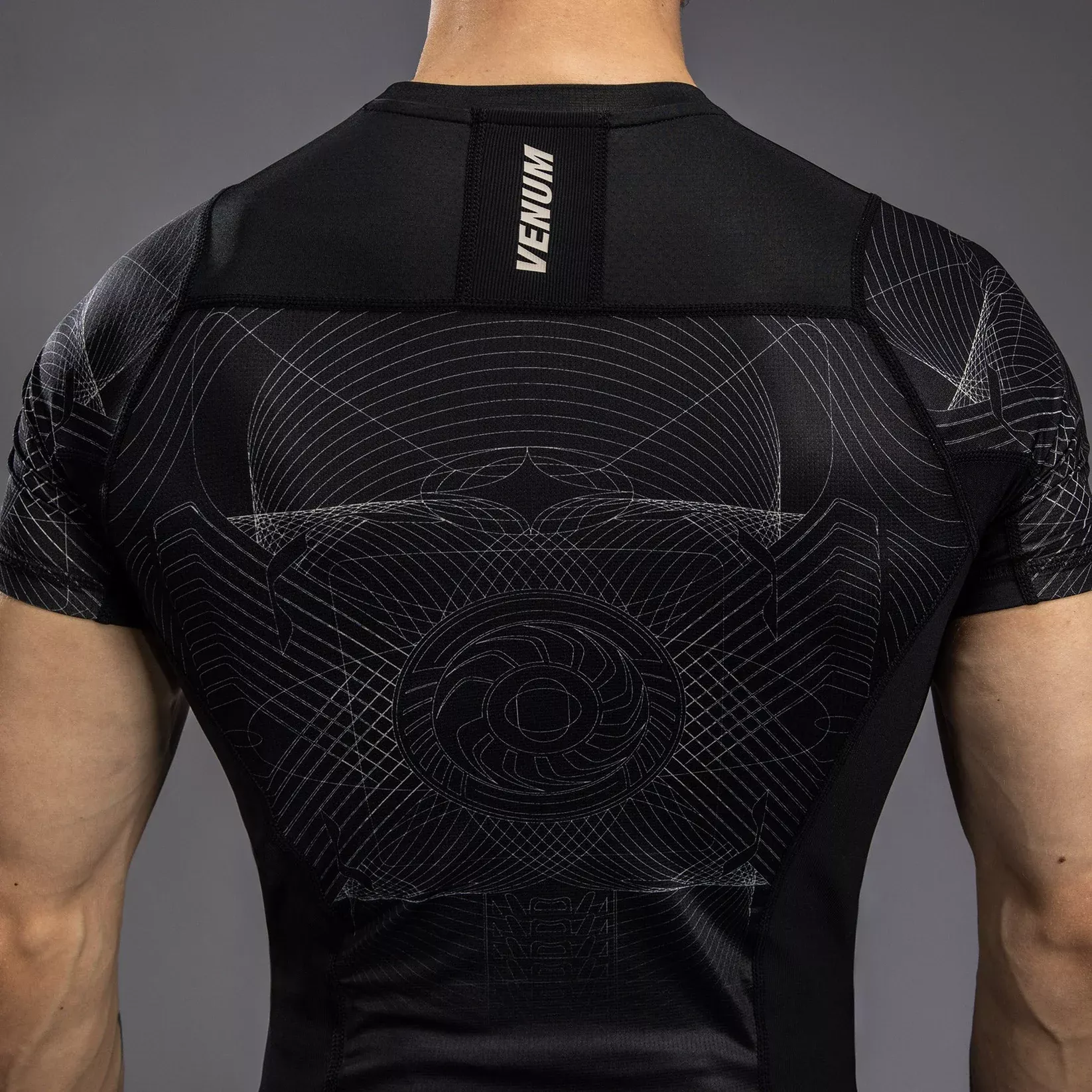 Рашгард Venum G-Fit Air Men's Short Sleeve Rashguard Deep Black/Desert Sand-S