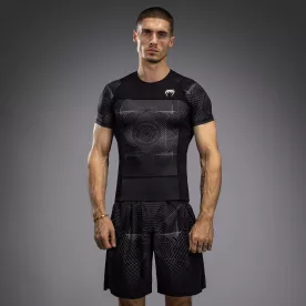 Рашгард Venum G-Fit Air Men's Short Sleeve Rashguard Deep Black/Desert Sand-S