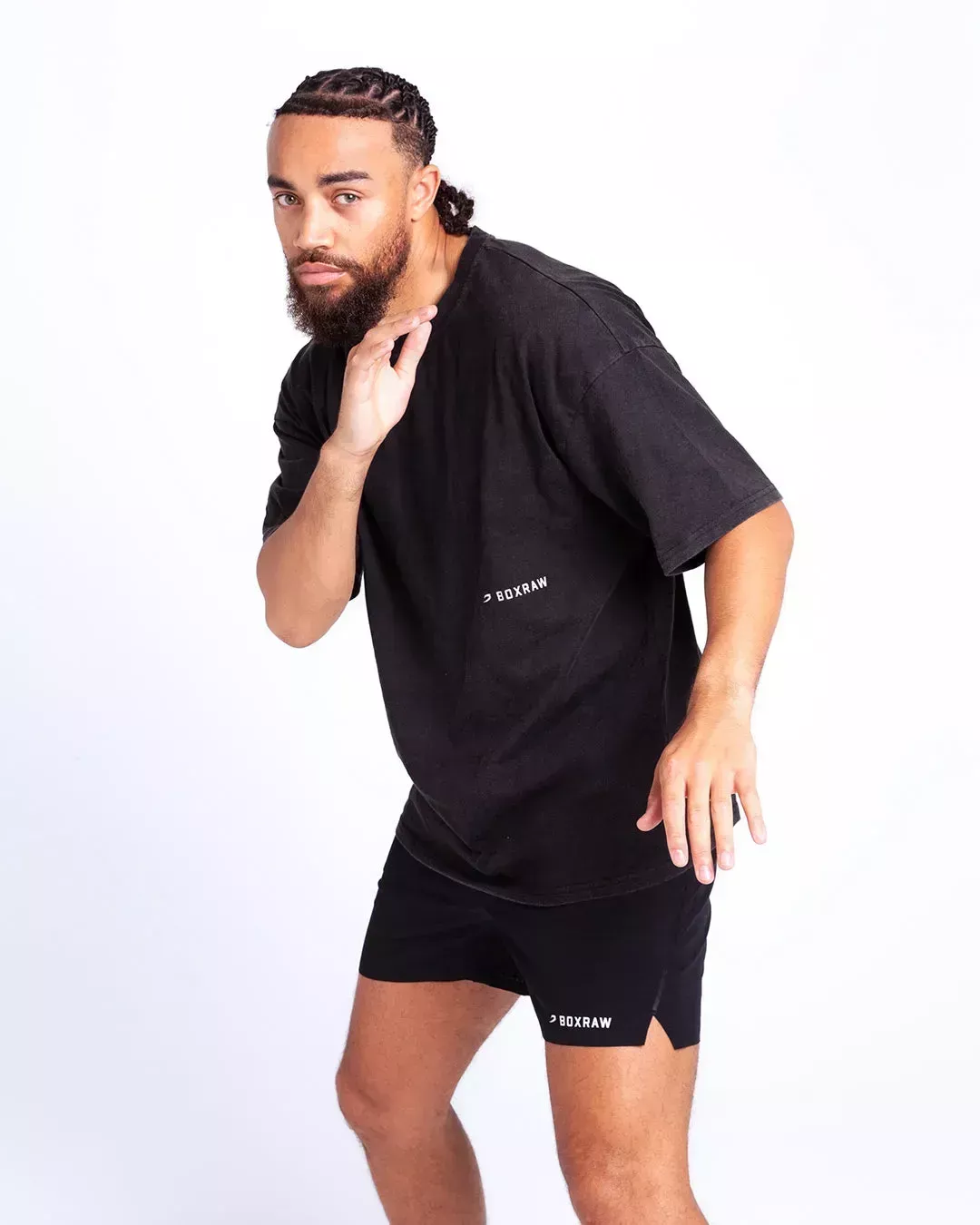 Футболка Boxraw Sparring Club Oversized Черная-S