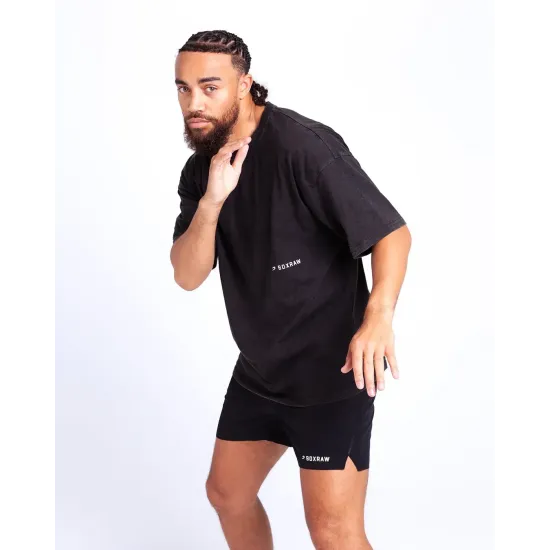 Футболка Boxraw Sparring Club Oversized Чорна-S