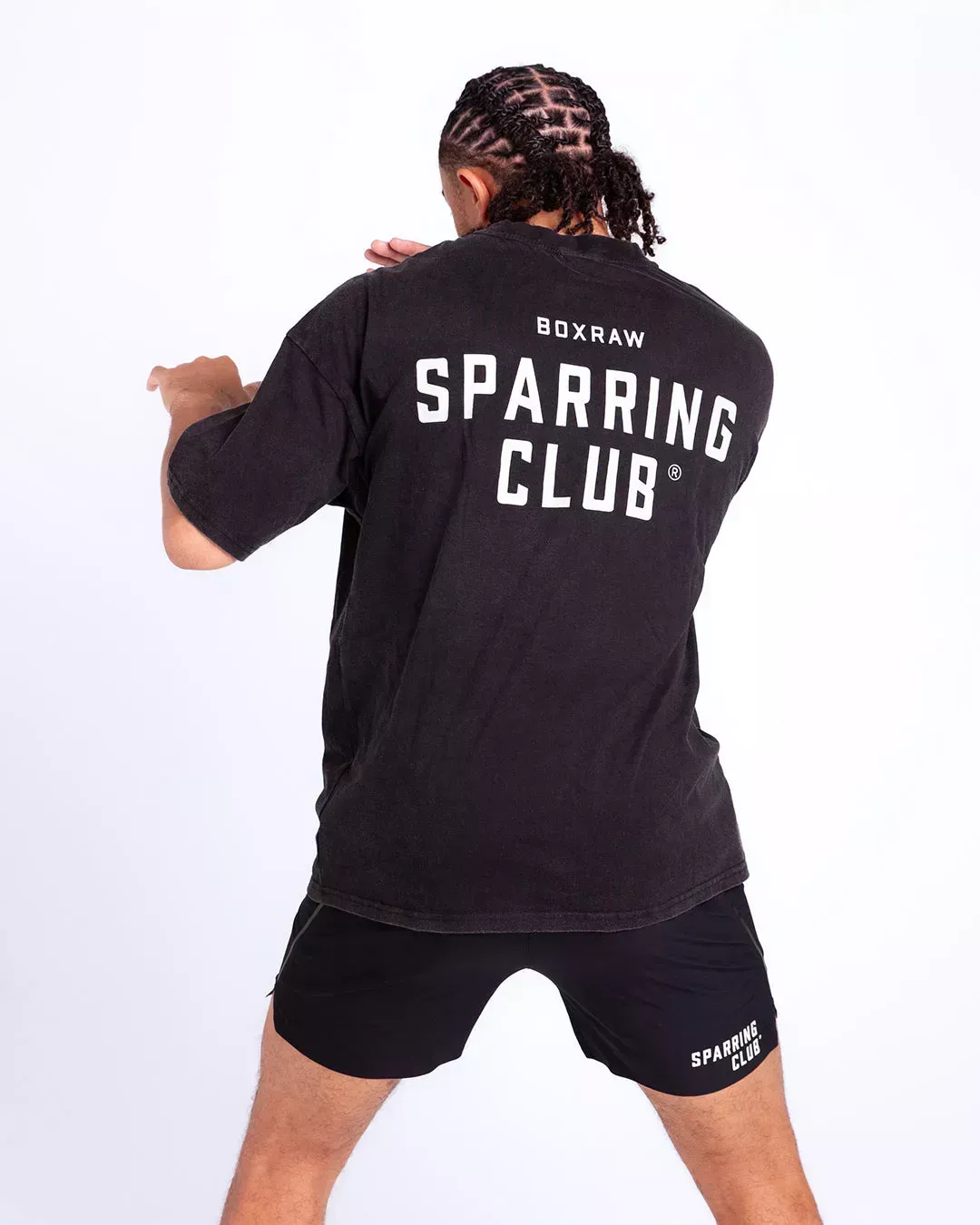 Футболка Boxraw Sparring Club Oversized Черная-S