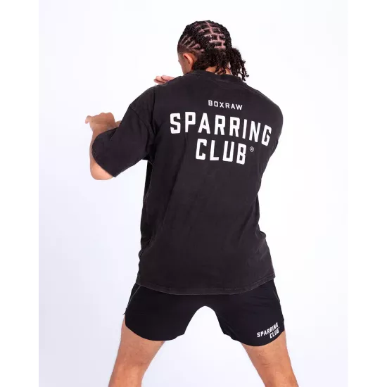 Футболка Boxraw Sparring Club Oversized Чорна-S