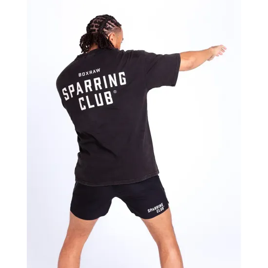 Футболка Boxraw Sparring Club Oversized Чорна-S