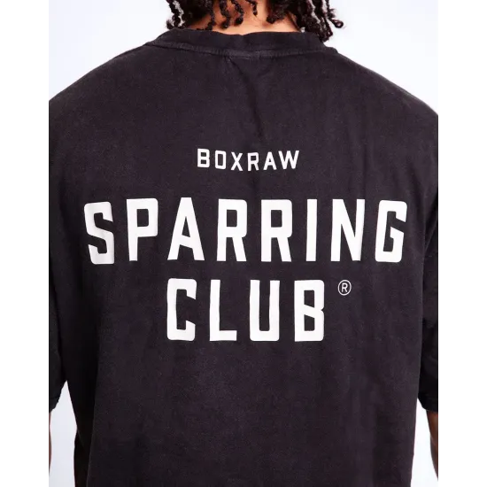 Футболка Boxraw Sparring Club Oversized Чорна-S