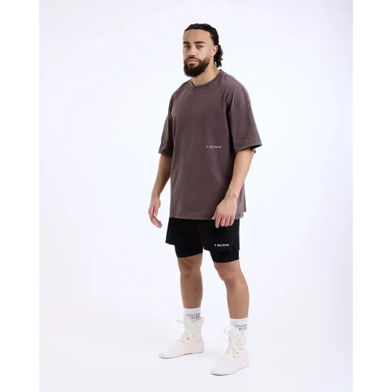 Футболка Boxraw Sparring Club Oversized Коричнева-S