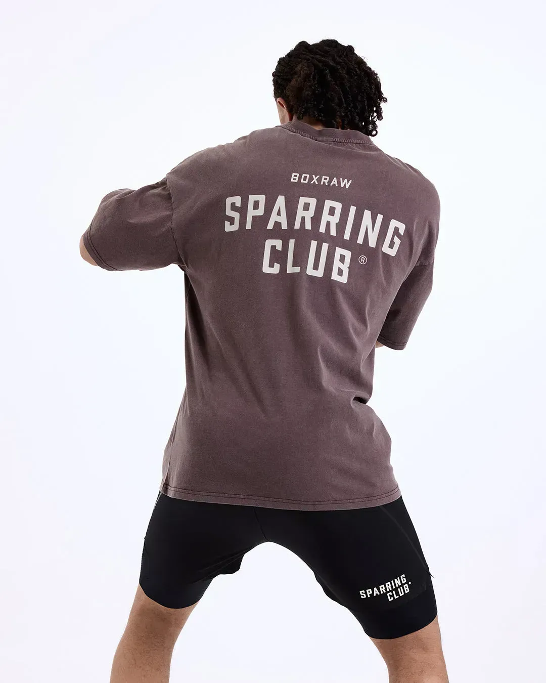 Футболка Boxraw Sparring Club Oversized Коричнева-S