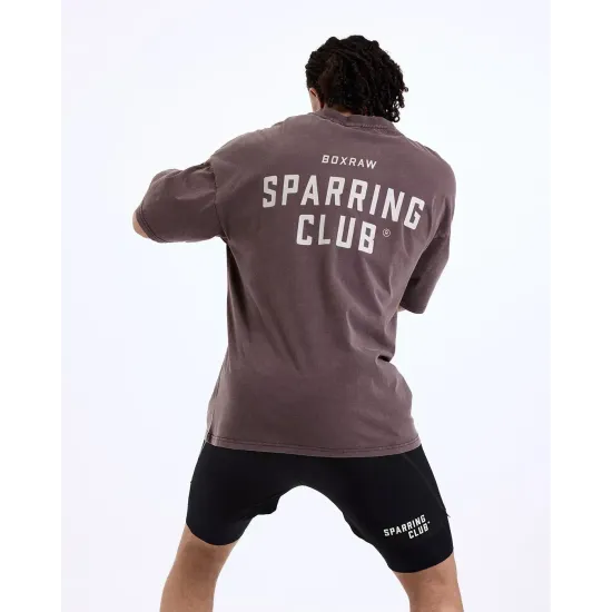 Футболка Boxraw Sparring Club Oversized Коричнева-S