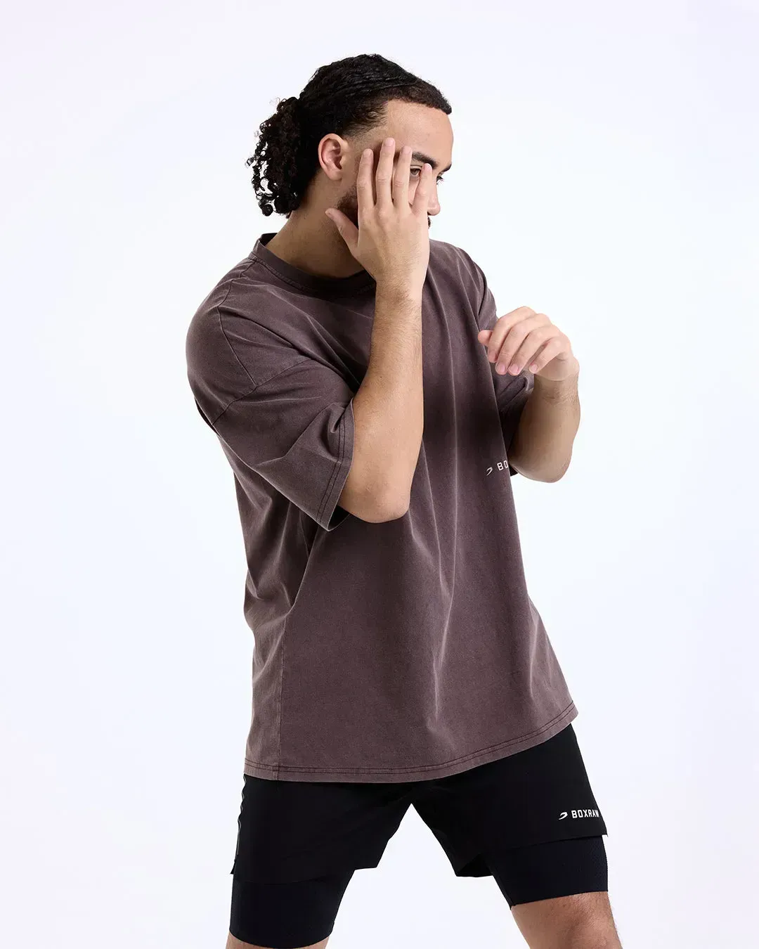 Футболка Boxraw Sparring Club Oversized Коричнева-S