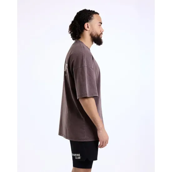Футболка Boxraw Sparring Club Oversized Коричнева-S