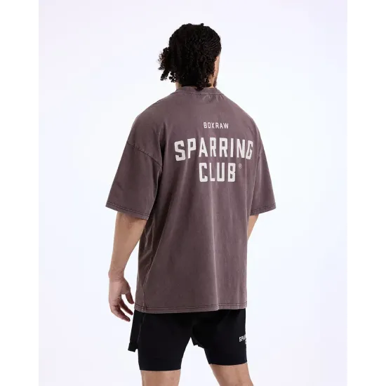 Футболка Boxraw Sparring Club Oversized Коричнева-S