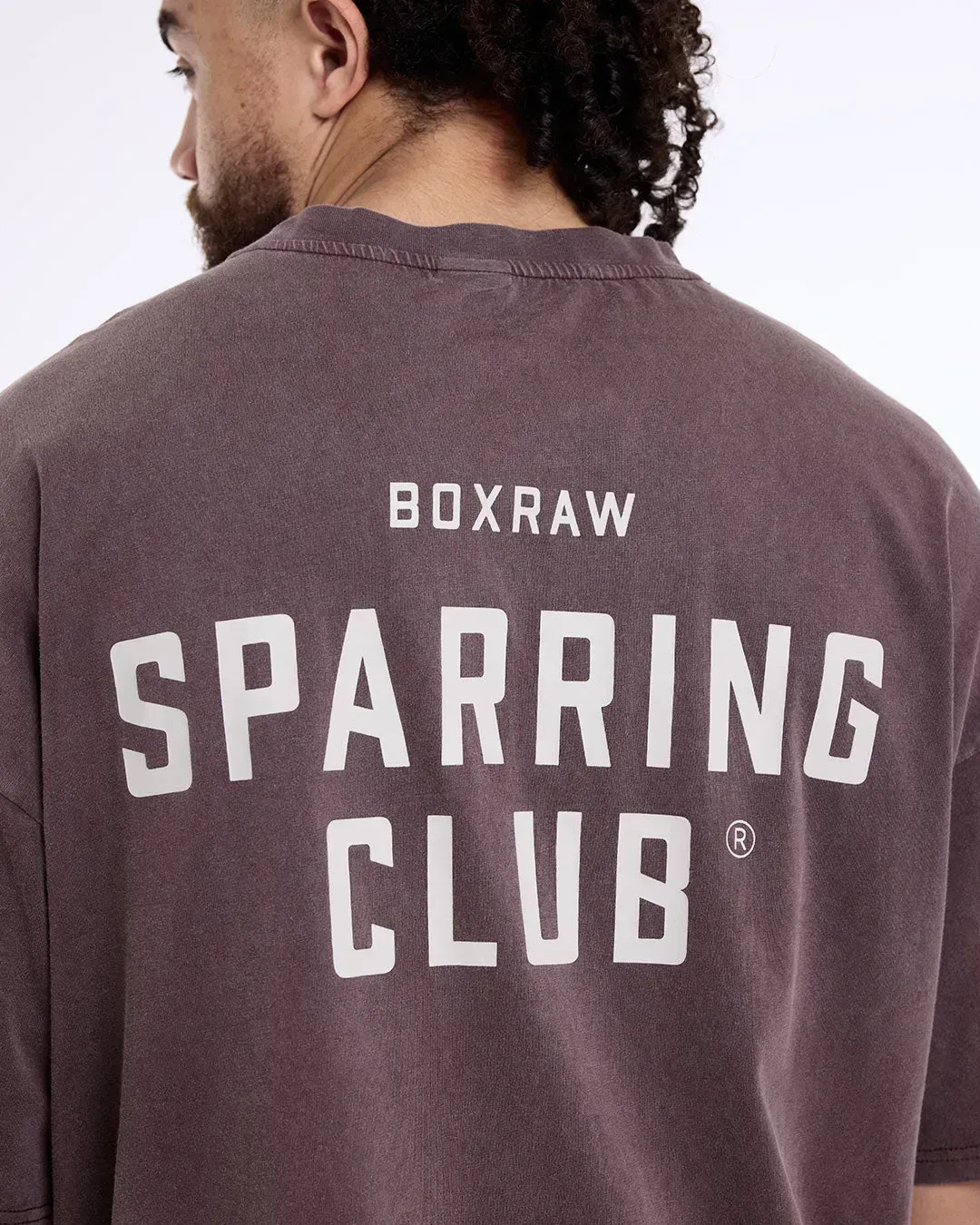 Футболка Boxraw Sparring Club Oversized Коричнева-S